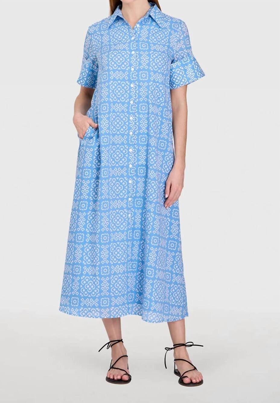 NEW LIVRO gibbons midi dress in lanai tile